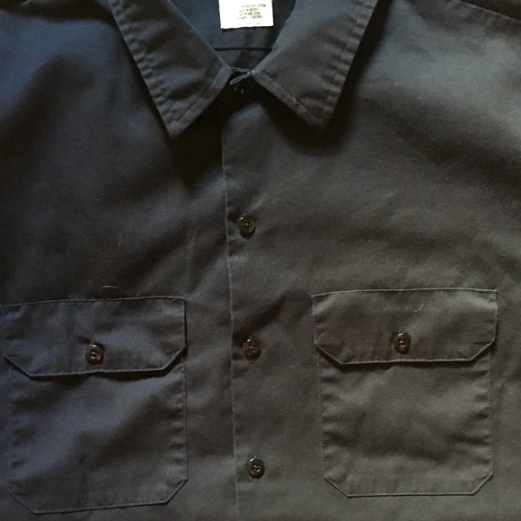 DICKIES BLACK WORK SHIRT MENS 3XL XXXL 3XT - Picture 4 of 5